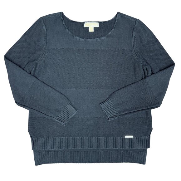 Women's MICHAEL KORS‎ Black Pullover Split-Hem Sweater- Size L - Picture 1 of 6